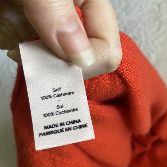 Cinq à Sept Adiella 100% Cashmere pullover Sweater Red Size L - Picture 8 of 10